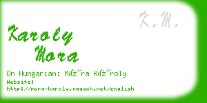 karoly mora business card